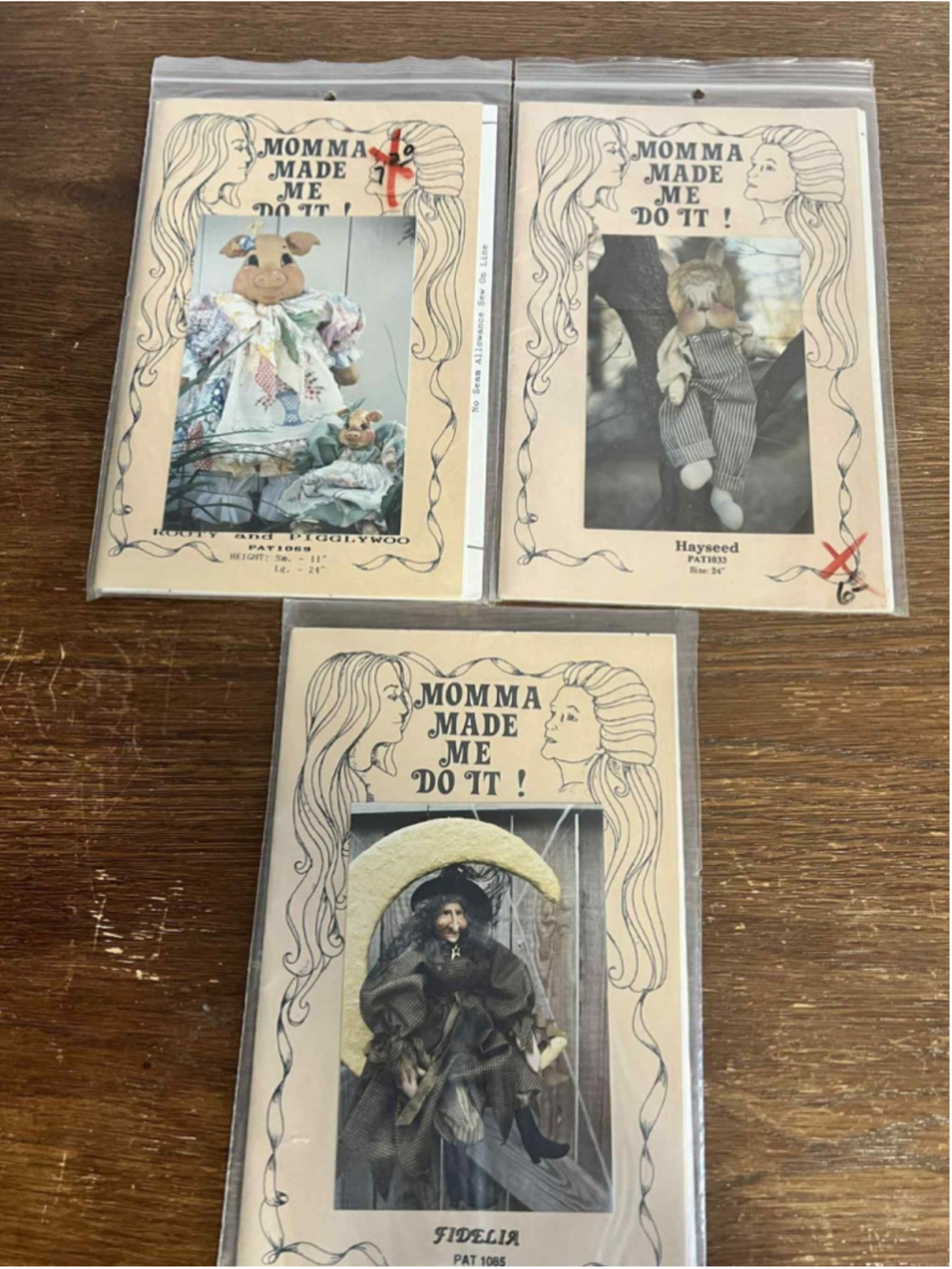 Lot of 3 Momma Made Me Do It Sewing Patterns Rooty Pigglywoo Hayseed Fidelia